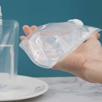 Pochette de recharge liquide transparente écologique Doypack 200ml 250ml 300ml 380ml avec bec de calibre 1.6cm pour jus et bière