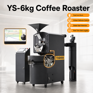 For 6Kg 12Kg Commercial Manual Household Smart Control Hot Air & Direct <b>Fire</b> Coffee Bean Roaster Machine - Product Image 1