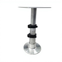 Accessoires marins : Meuble de ponton, piétement de table réglable pour bateau ponton avec bouton, piétement pour meubles de camping-car