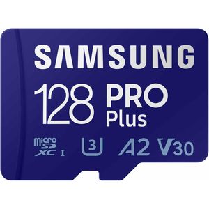 Tarjeta de Memoria MicroSDXC de 128 GB para Samsung PRO Plus + Lector UHS-I C10 U3 V30 A2 Full HD 4K UHD Clase de Velocidad 10 - Product Image 1