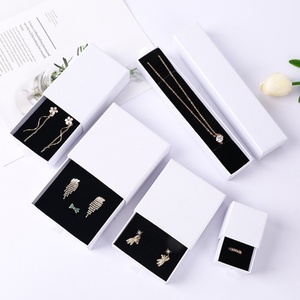 Boîte de rangement pour bijoux avec logo personnalisé, boîte en papier de type tiroir personnalisable, fabrication directe d'usine, pour collier, emballage cadeau en éponge - Product Image 5