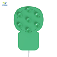 ETECH 2024 Chargeur sans fil 10W à charge rapide, écologique, avec design succulent unique, veilleuse LED, pour la maison/le bureau, compatible écouteurs