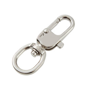 CLIPON AK211TR-M-017-NKL Gancho giratorio metálico con bloqueo automático, patente estadounidense/europea, alta resistencia, adecuado para productos de exterior, collar para mascotas - Product Image 1