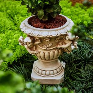 Urna clásica de querubín para jardín, estado de Ángel, macetas de fibra de vidrio con orificio de drenaje para todas las plantas de la <span class=keywords><strong>casa</strong></span>, decoración de Patio - Product Image 4