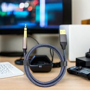 USB 1/4 TRS Stereo ses kablosu, 4FT USB a Laptop için 6.35mm 1/4 inç erkek ses adaptörü, Windows, PC, amplifikatör, hoparlör, - Product Image 4