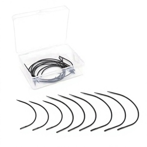 Herramientas profesionales para extensiones de cabello, agujas tipo C, agujas doradas para tejer Cabello, agujas curvas para hacer pelucas, aguja de coser a mano - Product Image 1