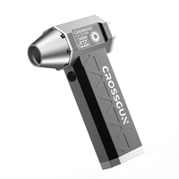 CROSSGUN X7 Mini ventilateur industriel 130000 tr/min Puissant Turbopropulseur électrique portable tout en aluminium Batterie double 2500 mAh 250 mph