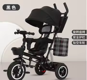 Fornitura di Fabbrica Passeggino Triciclo Pieghevole per Bambini da 1-6 Anni a Velocità Singola con Cavo del Freno e Tettuccio - Product Image 4