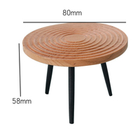Table ronde miniature, table basse, table en bois de cerisier, mobilier de maison de poupée Ob11 1:12, décoration DIY pour maison de poupée