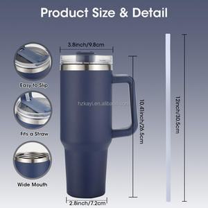 Vaso Térmico de Viaje Personalizado con Logotipo, de Acero Inoxidable, Ecológico, de 40 oz, con Asa y para - Product Image 3