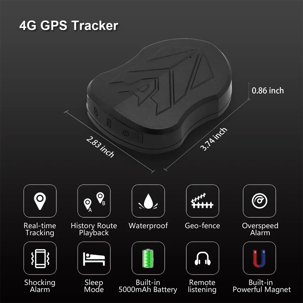 Inseguitore di GPS dello scaffale 4G ST-905L incorporato nel magnete 5000mAh GPS lungo della batteria che segue dispositivo con il monitoraggio di voce