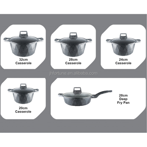 Articles en stock Dessini Batterie de cuisine antiadhésive en granit, Ensemble de casseroles et poêles antiadhésives, Batterie de cuisine en pierre - Product Image 6
