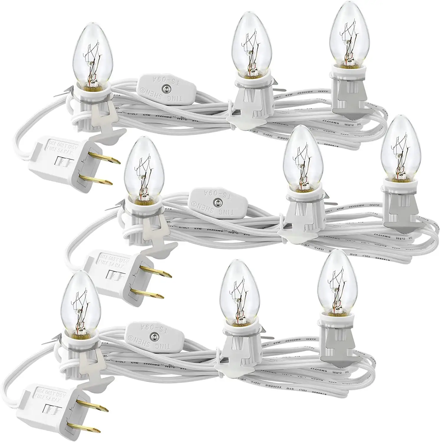 Presa Base luce LED Standard americana Jack-o'-lantern cavo di alimentazione con spina interruttore adatto per la decorazione delle vacanze