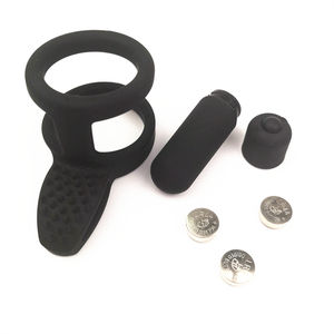 Vendita calda maschio che migliora 100% in Silicone solido ABS + PU spazzola vibrante anello di ingrandimento del peso degli uomini del cazzo ingrandimento - Product Image 5