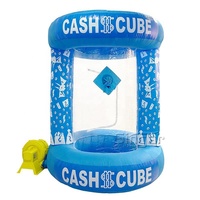 Machine de capture d'argent gonflable cube d'argent pour la publicité d'événements