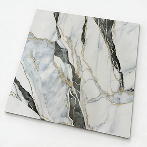 <span class=keywords><strong>กระเบื้อง</strong></span>พอร์ซเลน<span class=keywords><strong>ลาย</strong></span><span class=keywords><strong>หิน</strong></span>อ่อนสีทองหรูหราขนาด 600x600 มม. ผิวเงาสูง พร้อมลายเส้นทอง สำหรับปูพื้นห้องนั่งเล่นและห้องนอนสไตล์โมเดิร์น - Product Image 4