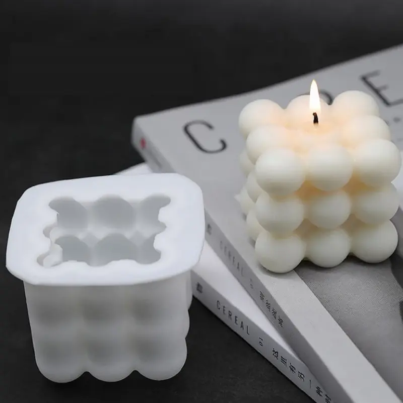2021 Neuheiten 3D Silikon Bubble Candle Mould für die Kerzen herstellung