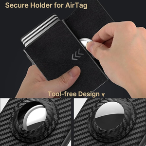 Portefeuille Homme Grande Capacité en Cuir Véritable avec Éjection Automatique, Anti-vol, <span class=keywords><strong>Suivi</strong></span> AirTag, Vente en Gros, Porte-cartes pour Homme - Product Image 5
