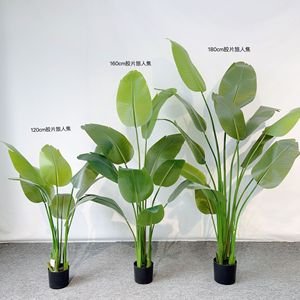 Chất Lượng Cao Bất Động Cảm Ứng Lớn Nhân Tạo Lá Chuối Cây Giả Cây Cho Ngoài Trời Nhà Vườn Trang Trí - Product Image 5