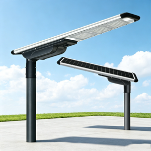 Lampione Solare All-in-One <span class=keywords><strong>per</strong></span> Esterni, Luce <span class=keywords><strong>LED</strong></span> ad Alta Luminosità con Controllo Remoto Integrato <span class=keywords><strong>per</strong></span> Progetti Stradali - Product Image 1