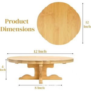 Wooden dessert <b>plate</b> display stand, tea set, tableware and cake <b>rack</b>, fruit and food tray storage <b>rack</b> - Product Image 4