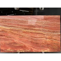 Dalle de pierre en travertin rouge de luxe naturel Carreaux de sol pour mur intérieur extérieur pour décoration d'hôtel Table basse de comptoir de cuisine