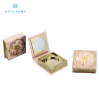 Boîte d'emballage de luxe personnalisée pour palette de fards à paupières, avec gaufrage, pelliculage mat et revêtement UV