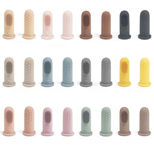 Vật liệu mềm cấp thực phẩm Silicone bé ngón tay bàn chải đánh răng trẻ sơ sinh Toddler mềm Teether đồ chơi cho bé Đào Tạo - Product Image 5