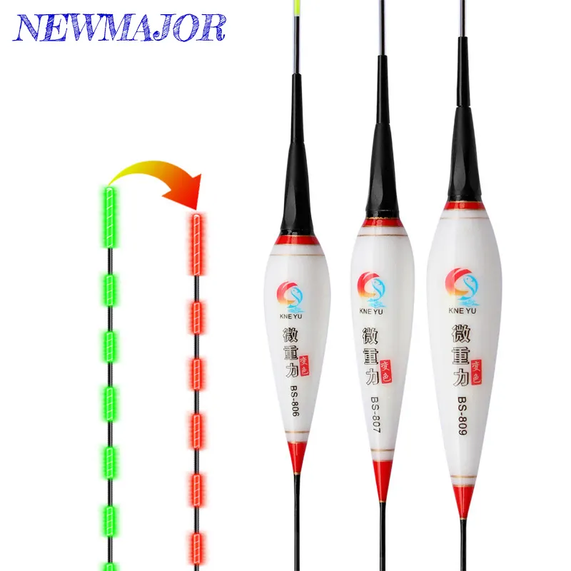 NEWMAJOR Night Fishing Float LED Smart Fish Bite Color Change Alarm Floats Outer door Fishing Floats