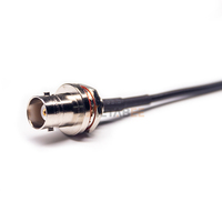 Câble coaxial RF à angle droit BNC femelle à MCX mâle, assemblage de câble coaxial RF à angle droit, 50 ohms, RG174, queue de cochon en cuivre