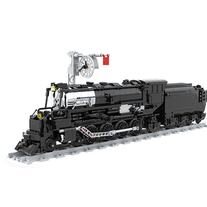BigBoy 1186 pièces bricolage <span class=keywords><strong>Train</strong></span> blocs de construction 52CM Locomotive modèle <span class=keywords><strong>Train</strong></span> briques jouets ensemble plastique ABS 3D ville camions pour 19ème siècle - Product Image 1