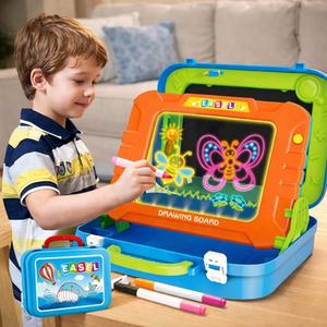 Tableau de <span class=keywords><strong>Dessin</strong></span> Lumineux LED 2-en-1 Portable pour Enfants, Chevalet et Tableau Noir Éducatif pour Tout-petits - Product Image 2