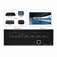 Controlador de Video Wall Industrial Profesional 1 Entrada 4 Salidas 4K60 HDMI/DP a 4x2K60 Splicer para Proyección LED LCD y Esports