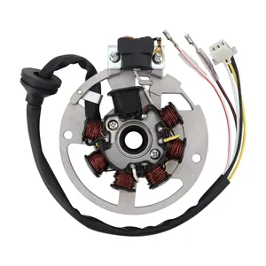 GOOFIT Motorrad 5-Leiter-3-Stiftschrauber Magneto-Stator Spule Ersatz für JOG50 Motorradzubehör