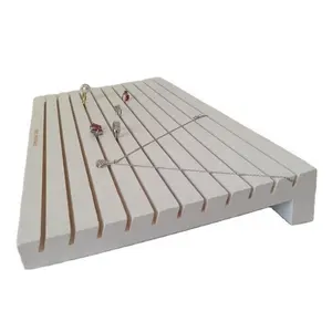 White Color Pine Wood Jewelry Display Organizer Stand Earrings Cards Holders Customized Size Available