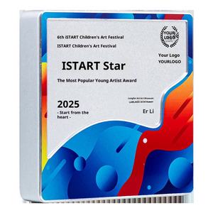 Troféu da placa da concessão do metal da parte alta com impressão UV-Eco-amigável certificado gravado para agentes autorizados da franquia do tipo - Product Image 5