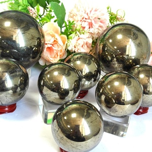 Esfera de Pirita Natural al por Mayor, Cristal Pulido de Alta Calidad para Sanación Reiki, Feng Shui, Color Dorado, Decoración para el Hogar y Colección - Product Image 3