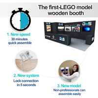 Izexpo 30mins Quick Build 20ft Booth Exposition Exposition Présentoir modulaire en bois Design personnalisé Stand d'exposition Stand