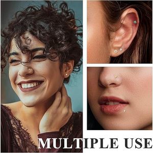Gold Stainless Steel Stud <b>Earrings</b> Set With Crystal Heart Star <b>Moon</b> Flower Designs For Women Gift Jewelry Piercing Accessories - Product Image 3