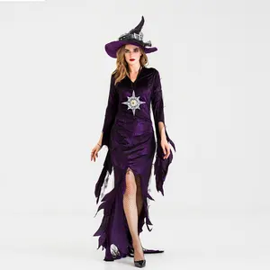 חלוק קסם מכשפה של ליל כל הקדושים קוסם אוז תלבושות מכשפה מערבית תחפושת קוספליי