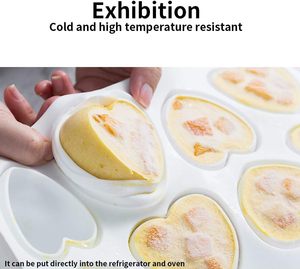 แม่พิมพ์เค้กมูสซิลิโคน 8 ช่อง รูปหัวใจ 3 มิติ สำหรับทำขนมหวาน ขนมอบ และเค้กช็อกโกแลต - Product Image 3