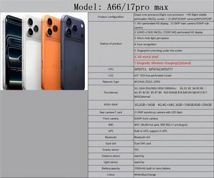 Original A66/17Promax 5G Dual Sim điện thoại thông minh với 16GB + 1TB Deca core CPU LTE Pháp Tiếng Anh điều hành ngôn ngữ - Product Image 4