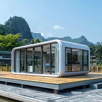 Maison modulaire personnalisée en forme de cabane Apple pour camping, hôtel, complexe hôtelier et hébergement en plein air