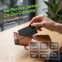 Traceur GPS AirTags pour carte, mini, rechargeable, étanche, petit, micro, personnalisé, carte Mili, lot de 4 universels