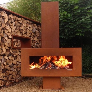 2026. Estufa de Leña Portátil Compacta de Estilo Moderno Francés para Jardín, de Acero Corten, para Exteriores - Product Image 3