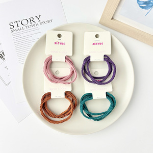 Xinyue Hair <b>Ties</b> Thickened High Elastic Rubber Band For Daily Use Orange Pink Green <b>Purple</b> - Product Image 1