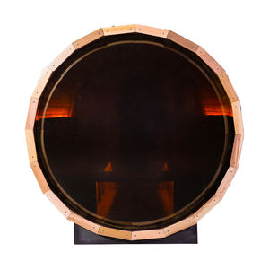 Sauna de Vapor Eléctrica Moderna para Exteriores, de Madera Maciza, Personalizable, para 4-6 Personas, 6KW, con Ventanas Panorámicas y Acrílico Marrón - Product Image 4