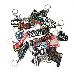 Cartoon Keychain Custom Logo Promotional Advertising Gift Anime 3D Rubber Keychain Manufacturer