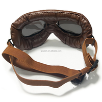 Lunettes de soleil pour chiens de taille moyenne à grande, style aviateur rétro, avec verres en polycarbonate