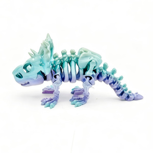 Esqueleto de Pachyrhinosaurus Impreso en 3D, Juguete Articulado con Bisagra de Voladura, Regalo Sensorial Flexi para Escritorio, Producto de Venta Caliente Transfronterizo - Product Image 2